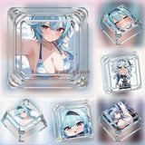 Anime Genshin Impact Eula Novel Transparent Cute Sexy Keycaps for MX Keyboard Model