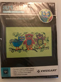 Zweigart Artiste Mini SKETCHY OWLS Cross Stitch Kit - Kooler Design Studios Model