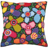 CdA stamped cross stitch kit cushion "Flower glade " 5259, 40x40cm, DIY Model