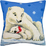 DIY Needlepoint Pillow Kit Tapestry Cushion, Tent Stitch Embroidery Needlecraft Model
