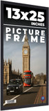 13x25 Frame Black Real Wood Picture Frame Width 0.75 inches | Interior Frame Dep Model