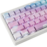 Pink Blue Gradient PBT Keycaps 135 Keys Side Printed Shine Through Cherry Model