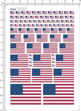 Flag of United States American Flag Model kit Water Decal Model