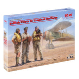 ICM 32106 model kit 1:32 British Pilots in tropical uniform (1939-1943) 3figures Model