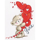 RTO counted Cross Stitch Kit "I love you" M70032, with printed background 22x27 Model