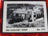 HO Scale Campbell 443 Cabinet Shop Building Craftsman Kit Model
