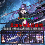 Azur Lane Mogador Translucent Keycap PBT Chreey MX 108 Keys Gift For Keyboard Model