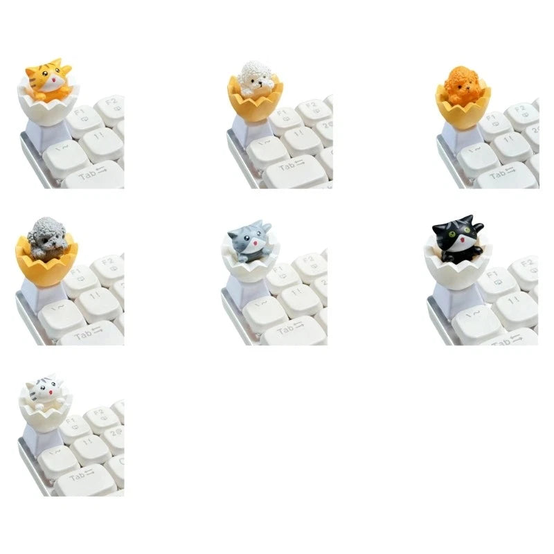Cartoon Eggshell Animal Keycaps For Mechanical Keyboards Switches ESC Keycap Model