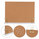 Reusable Mini Cork Bulletin Board Standing Message Photo Display for Home Office Model