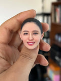 Resin 1/6 Tong Liya Girl Bald Head Sculpture For 12