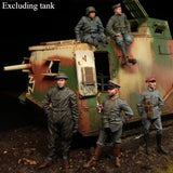 1/35 Resin Figure Model Kit WWI German Tank Crew 5 Figures Unassambled Unpainted Model