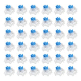 36pcs Light Blue Keyboard Switch 3-Pin 50gf Linear Keyboard Switch Replacement Model