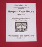 Dura-Craft *NEWPORT CAPE HOUSE* NW-185 Dollhouse INSTRUCTIONS Model