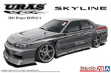Aoshima 1/24 Uras 2002 D1 Spec Replica Er34 Skyline 2002 Plastic Model Kit Model