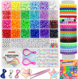 1000PCS Kandi Pony Beads 24 Colors Jewelry Bracelet Making Craft Kit Model