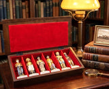 Vintage Western Masterpieces Porcelain Figurine Set w/ Wood Display Box Model