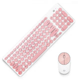 Lightweight Round Keycap Candy Color Wireless Silent Keyboard & Mouse Set Model