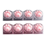 Decorative Keyboard Button Set, 4Pcs Clear Cats Paws Print Keycap Style for Model