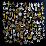 10 Mixed Charms Antiqued Silver Gold Pendants Random Assorted Lot Jewelry Charms