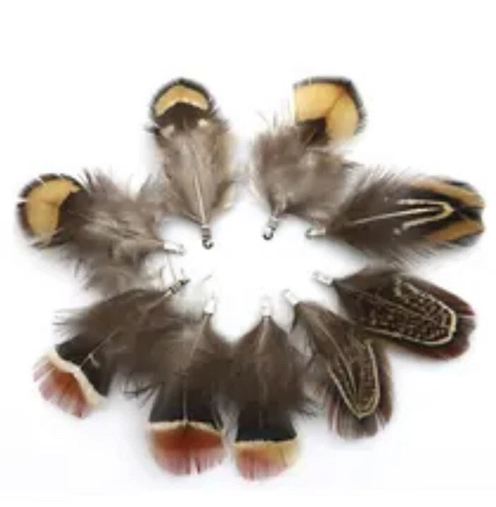 6pcs Random Mixed 4.5cm Feather Charms Findings Pendants DIY Craft Jewellery Charms