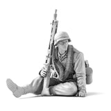 1/16 WWII Infantry MG42 Gunner Resin Model Figure ?C Unassembled & Unpainted Kit Model