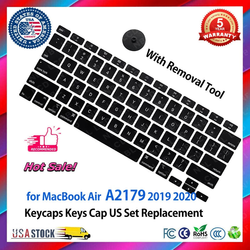 New Keycaps Keys Cap for MacBook Air 13" A2179 2020 EMC 3302 Replacement Keys US Model