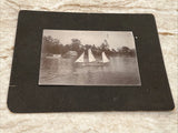 c1910 Bath House & Long Lake Men On Boat Michigan MI Photo On Board 8x10¡± Model