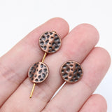 20pcs 11MM Alloy Charm Small Hole Round Bead Finding H1157 Charms
