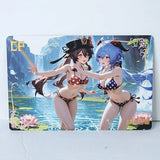 Hu Tao Gan Yu Waifu Card Anime Girl  Waterfall Wall Art Oversized Board A5 Model