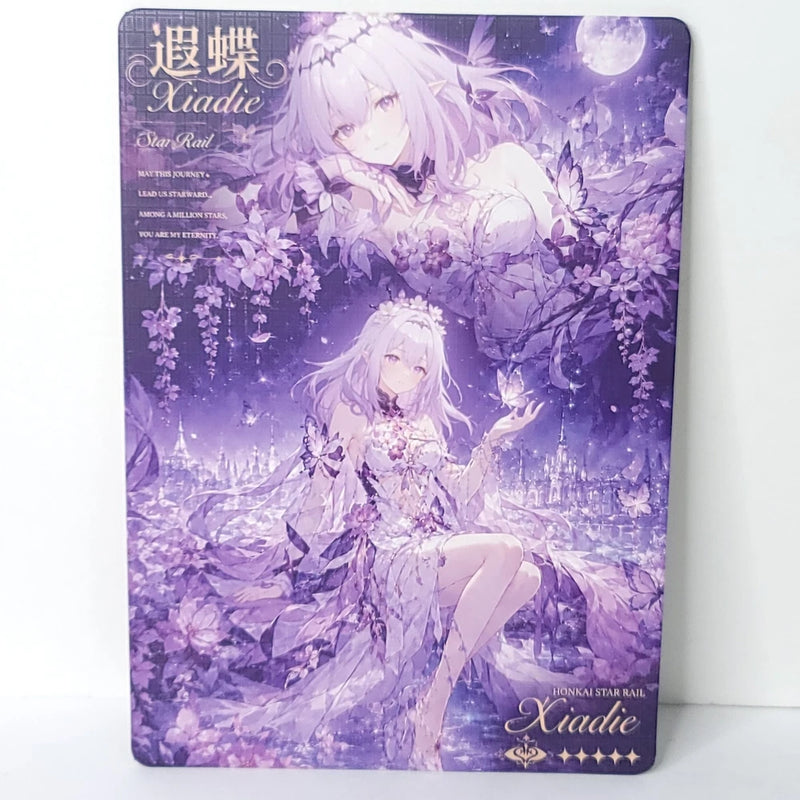 Xiadie Purple Butterfly Waifu Card Anime Girl Wall Art Oversized Board A5 Model