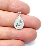 10 Pcs Silver Dandelion Charms, Drop Charms, Rustic Charms, Earring Charms Charms