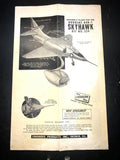 Original Linberg  1950??s Douglas A4D-1 Skyhawks Aircraft Model Assembly Plans Model