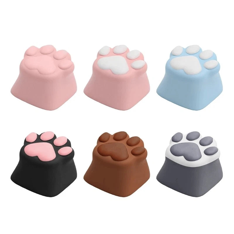 Resin Kitten Claw Print Keycap For Mechanical Keyboards Multicolor Wear Resists Model