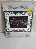 Design Works Chalkboard JOY Counted Cross Stitch Kit with Filigree Frame #505 Model