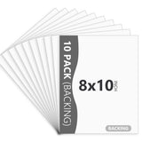 Somime 10-Pack White Uncut Picture Frame 8"x10" 10pack backing boards, Model
