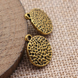 25pcs 18x15mm Alloy Charm 2Side Round Pendant Charms