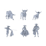 Matador & Bull Hexad Resin Miniature Model 6-Piece Set, Figures LYTR284 1/64 Model