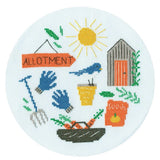 Bothy Threads counted cross stitch kit "Allotment", XJH3P, Diam. 17,5cm, DIY Model