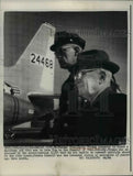1963 Press Photo Pres.Harry S.Truman prepares to board a Military Jet Model