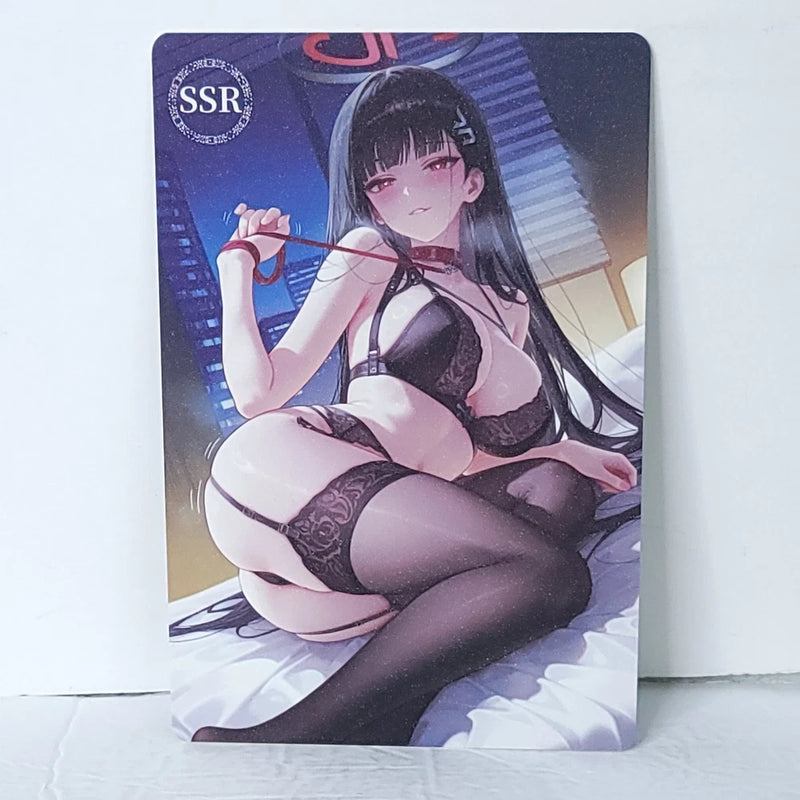 Rio Black Bed SSR Waifu Card Anime Girl Wall Art Oversized Board A5 Model