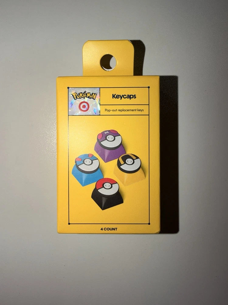 Pokemon Pokeball Keycaps 4 Pack Target Exclusive 2026 NIB Membrane Keyboard Model