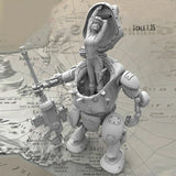 1:35 resin figures model kit Model mechanical women's film game series Unpainted Model