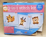 3 in 1 Vervaco Counted Cross Stitch Miniatures Kit 3.2"X4.8" Model