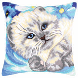 CdA stamped cross stitch kit cushion "Cute Kitten" 5202, 40x40cm, DIY Model