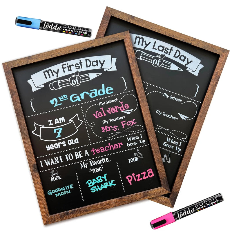 2-Sided Chalkboard Sign, First and Last Day of School Board Model