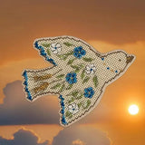 DIY Cross-stitch embroidery kit on wood Cornflower Bird Craft gift Model