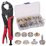 Spurtar Heavy Duty Snap Fastener Tool Adjustable Snap Button Kit with 3 Dies ... Model