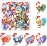 Enamel Chicken Charms for Jewelry Making, 30Pcs Charms