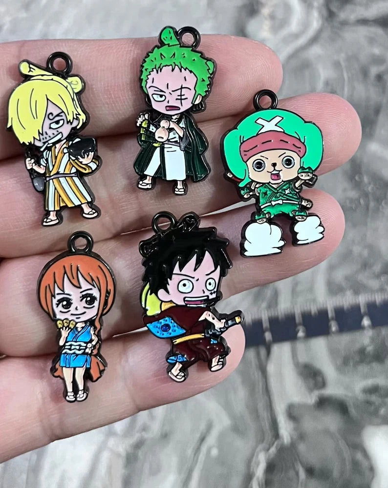 20pcs cartoon anime Enamel Metal Charms Pendants Diy key Jewelry Making Charms