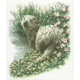 Heritage counted cross stitch kit Aida "Otter (A)", JSOT437-A, 20,5x25,5cm, DIY Model